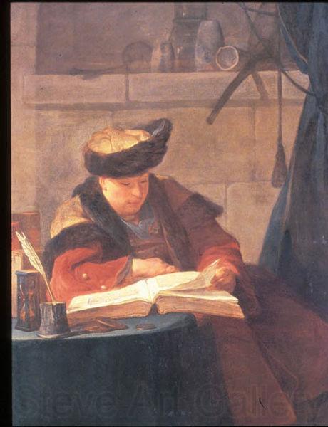 Jean Simeon Chardin Le philosophe lisant France oil painting art